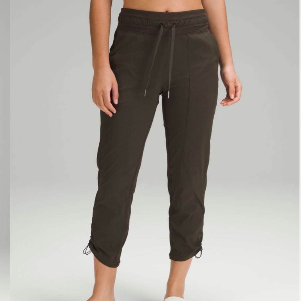 lululemon dance studio cropped pants size 6 dark olive